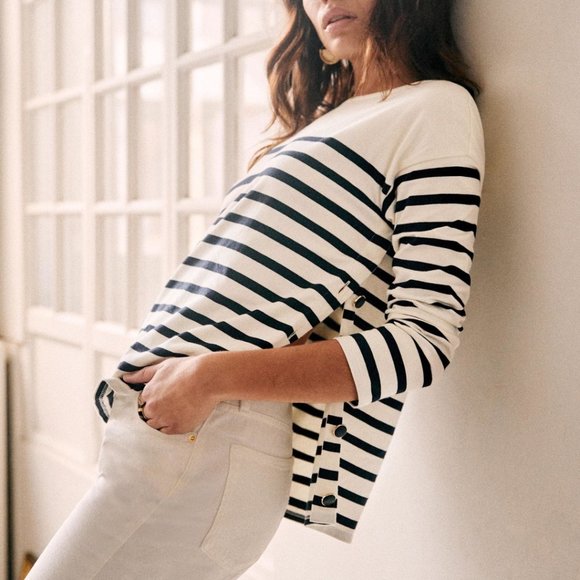 Sezane Tops - SEZANE Noan Mariniere-Ecru/Navy, Size S, NWT